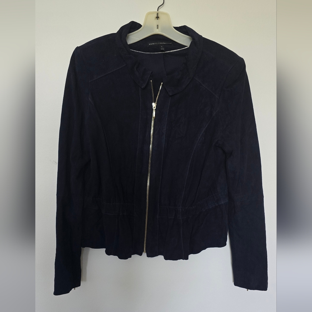 White House Black Market Black Bomber Jacket